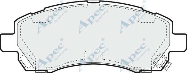 APEC BRAKING Комплект тормозных колодок, дисковый тормоз PAD1097